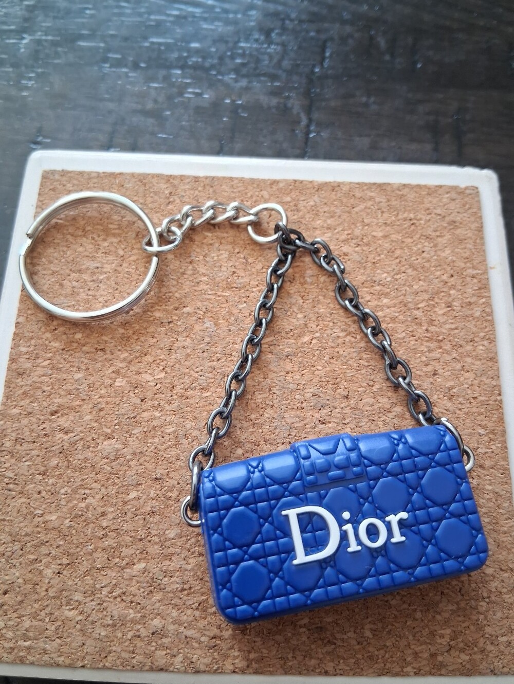 Mini Blue Fashion Bag Keychain
